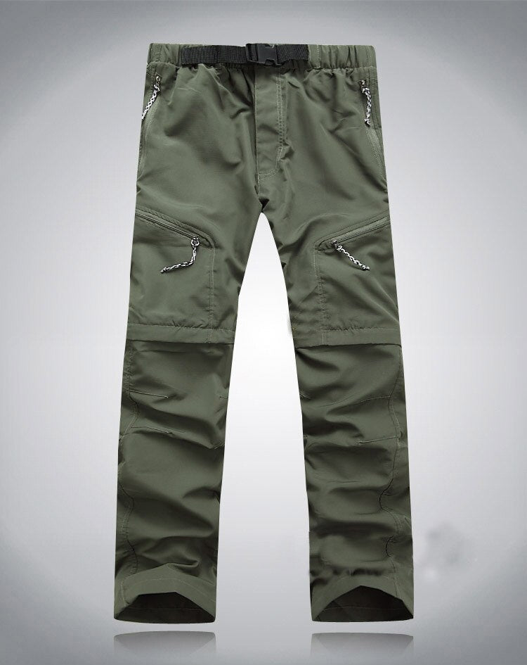 Pantaloni Uomo Cargo in Tessuto Tecnico Convertibili Escursionismo - Vesarelli