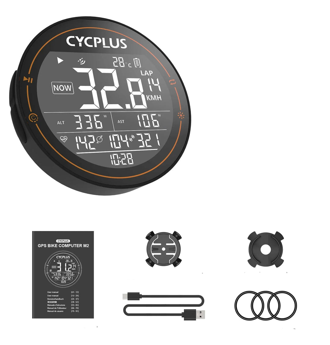 Computer da bici GPS M2: tachimetro da bicicletta wireless impermeabile con ANT+ e Bluetooth per il monitoraggio delle prestazioni e la navigazione in tempo reale 5