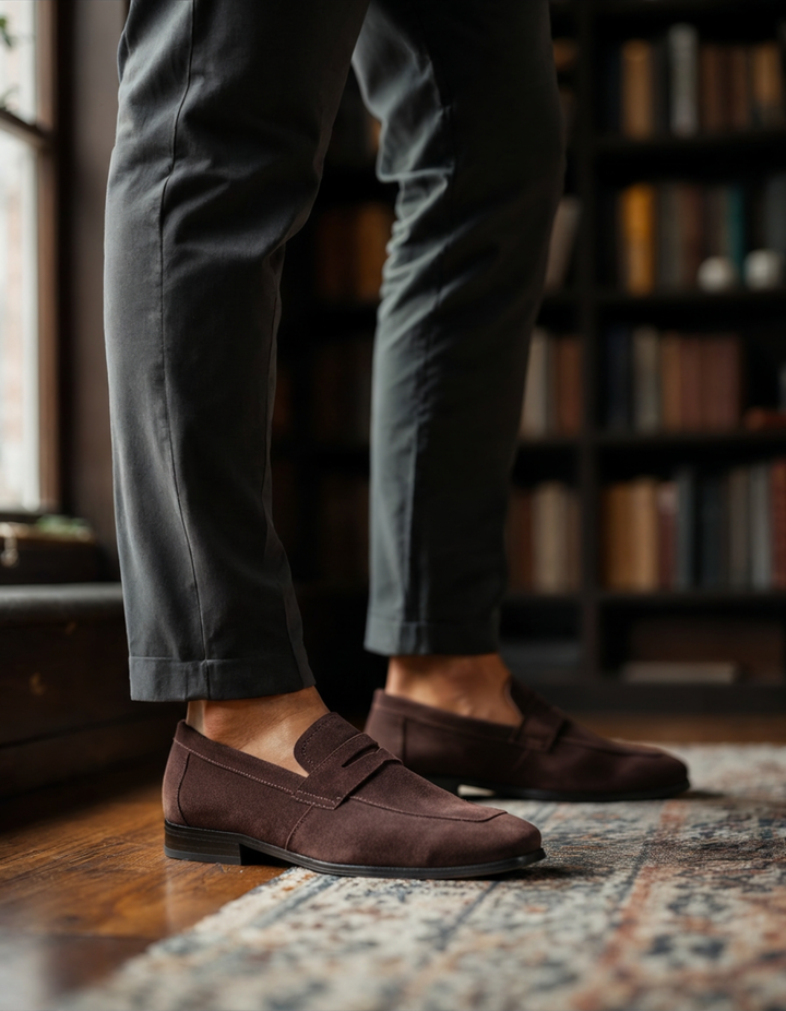 Mocassini Uomo in Camoscio Classici Comfort Quotidiano