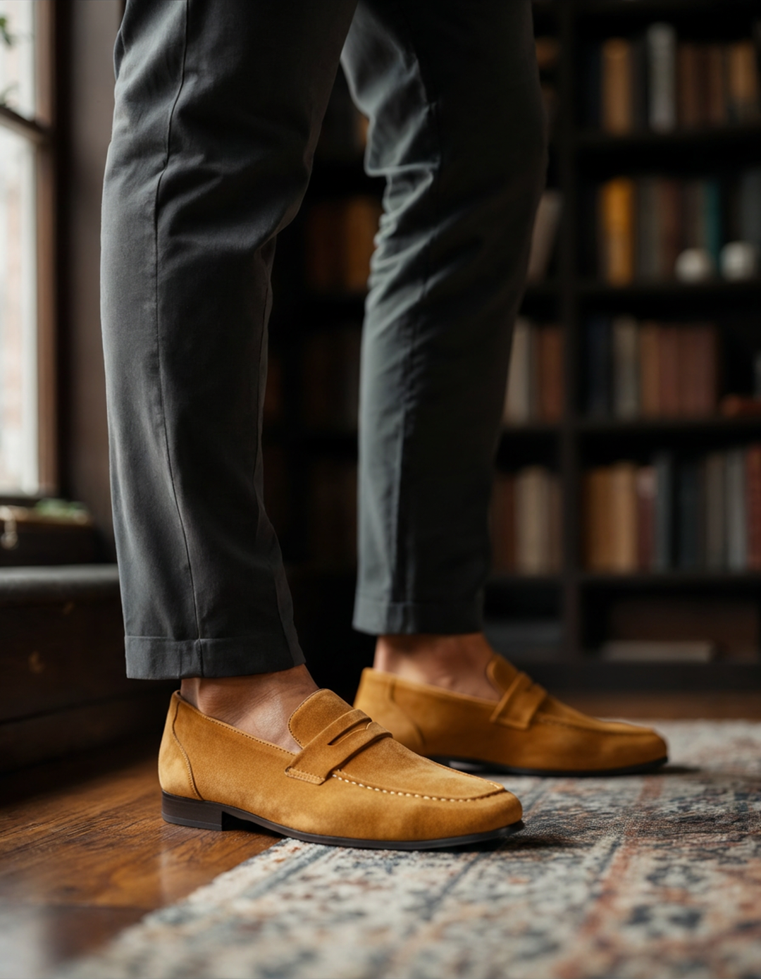 Mocassini Uomo in Camoscio Classici Comfort Quotidiano
