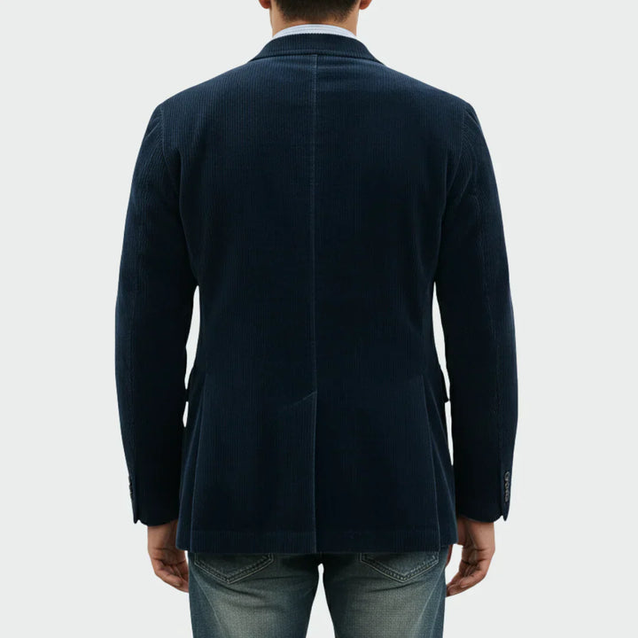 Blazer Uomo in Corduroy Revers Classico Stile Casual