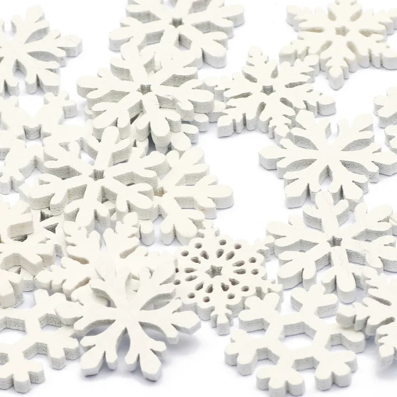 Decorazioni Natale Fiocco di Neve Legno per Albero Stile Classico - Vesarelli