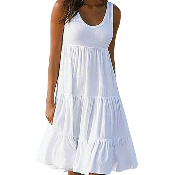 Abito Midi Donna a Balze Leggero Vestibilità Regular - Vesarelli