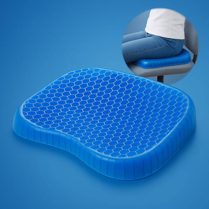 Cuscino Ortopedico Gel Supporto Lombare per Sedia Ufficio Auto - Vesarelli