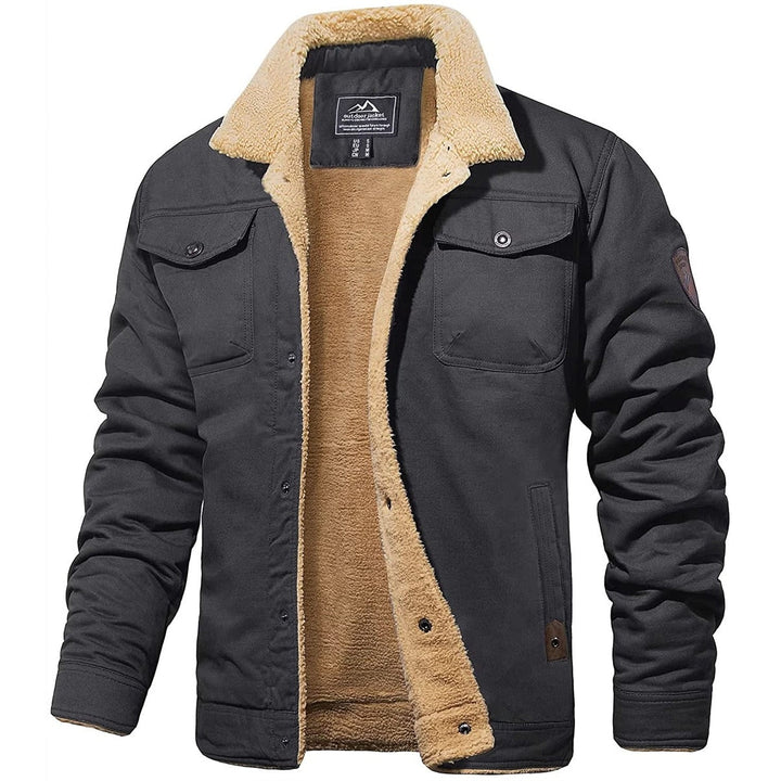 Giacca Cargo Uomo con Fodera Sherpa Calda Isolante
