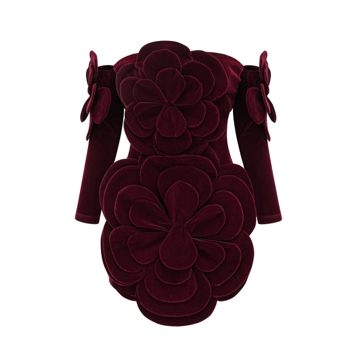Abito Cerimonia Donna Tessuto Floreale Vestibilità Classica