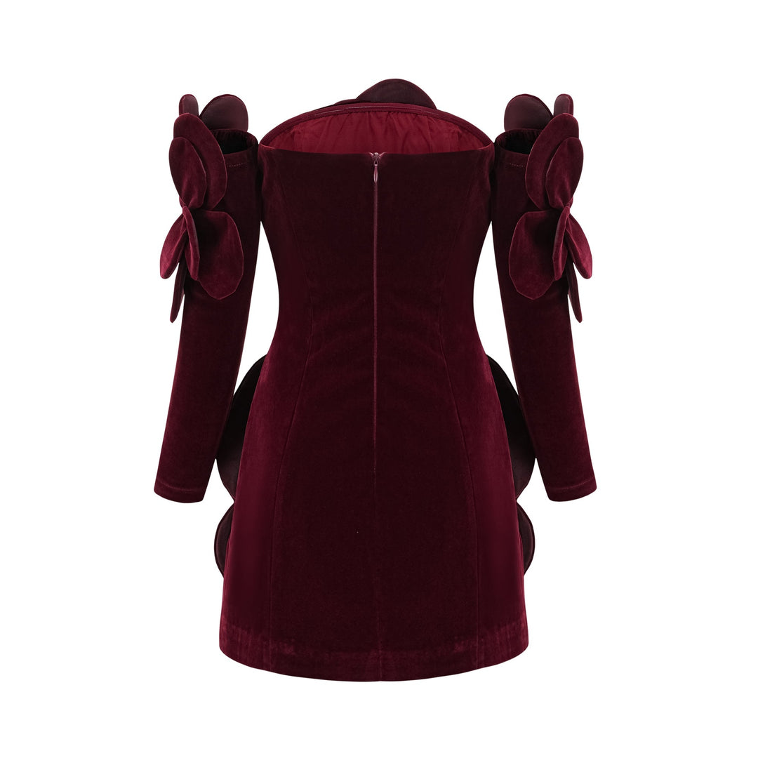Abito Cerimonia Donna Tessuto Floreale Vestibilità Classica
