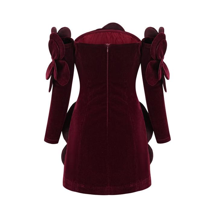 Abito Cerimonia Donna Tessuto Floreale Vestibilità Classica
