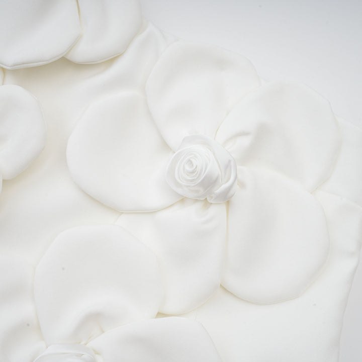 Abito Mini Donna in Tessuto Floreale Spalle Scoperte