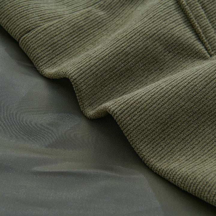 Cappotto Corto Uomo in Velluto a Coste Slim Fit Collo Alto