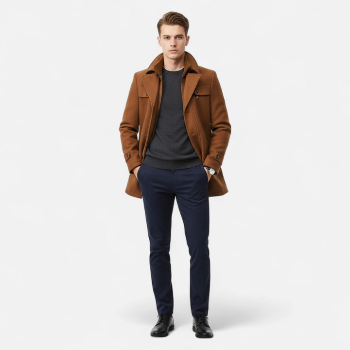 Daan | Elegante e caldo trench invernale classico 1