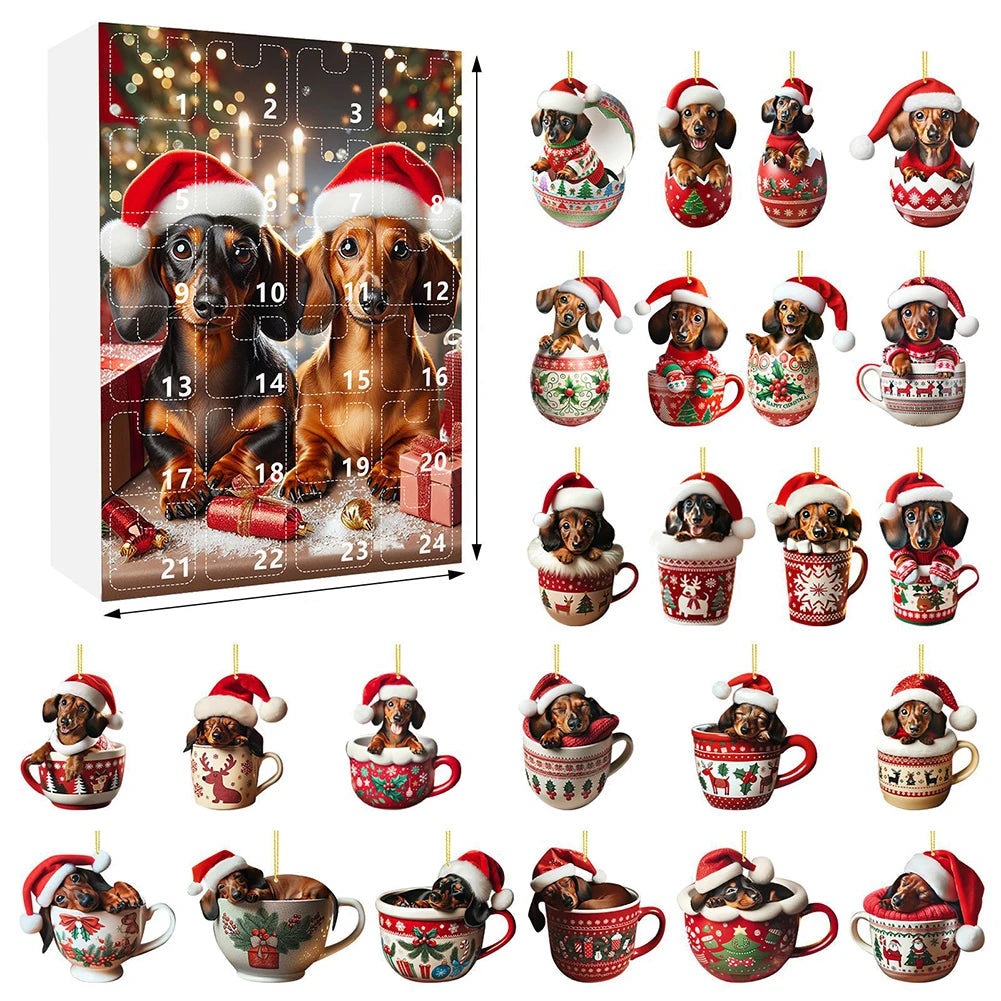 Calendario Avvento Unisex con Sorprese Quotidiane Tema Cani - Vesarelli