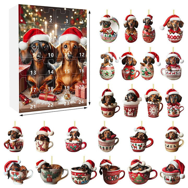 Calendario Avvento Unisex con Sorprese Quotidiane Tema Cani - Vesarelli