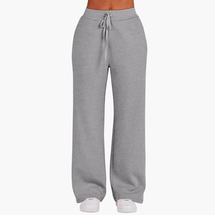 Set Donna Mezza Zip in Tessuto Morbido Pantaloni Larghi