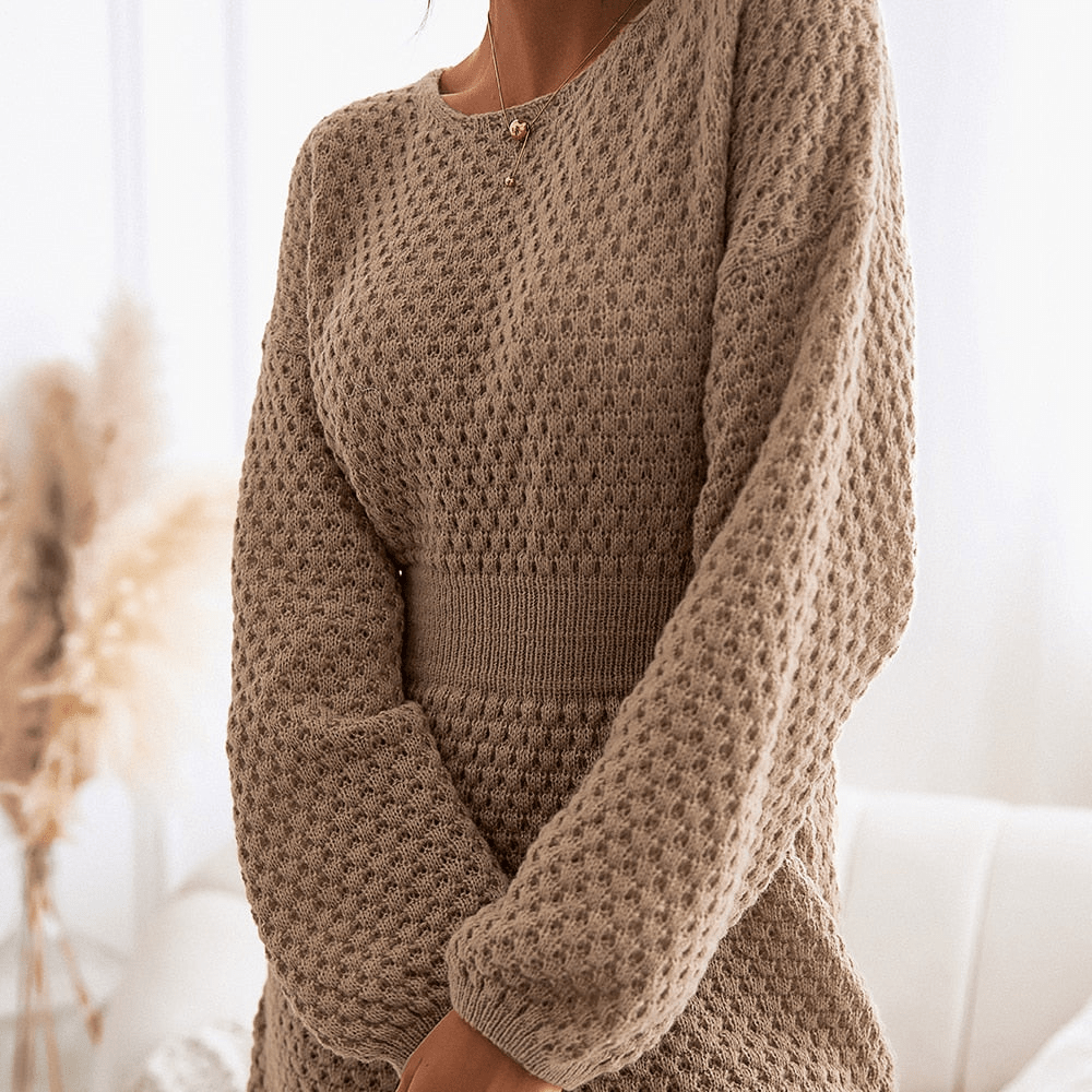 Mini abito Donna in Maglia Manica Lunga Taglio Morbido Aderente