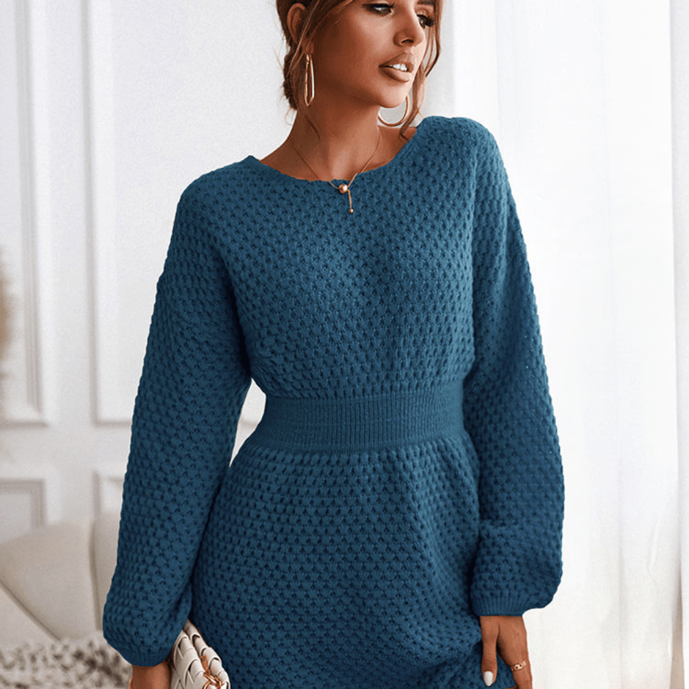 Mini abito Donna in Maglia Manica Lunga Taglio Morbido Aderente