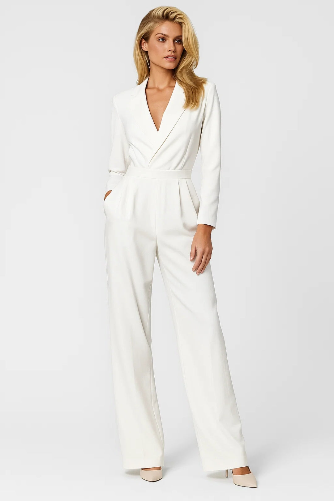 Tuta Donna Elegante Scollo a V Aderente Invernale