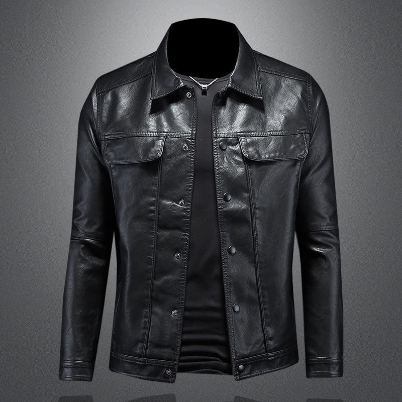 Giacca Biker Uomo Zip Slim Casual