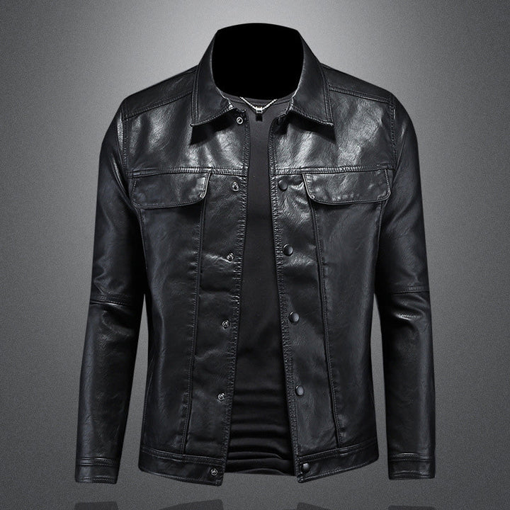 Giacca Biker Uomo Zip Slim Casual