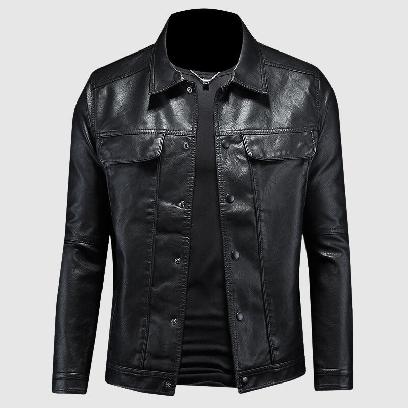Giacca Biker Uomo Zip Slim Casual