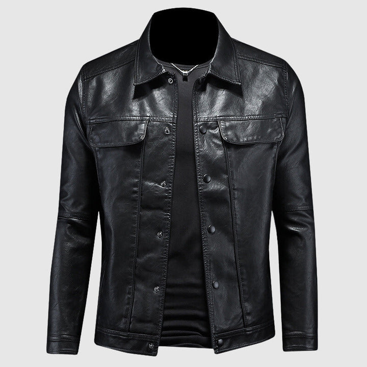 Giacca Biker Uomo Zip Slim Casual