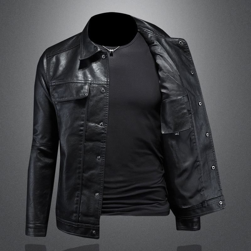 Giacca Biker Uomo Zip Slim Casual