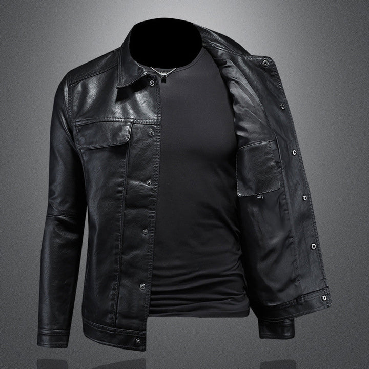 Giacca Biker Uomo Zip Slim Casual