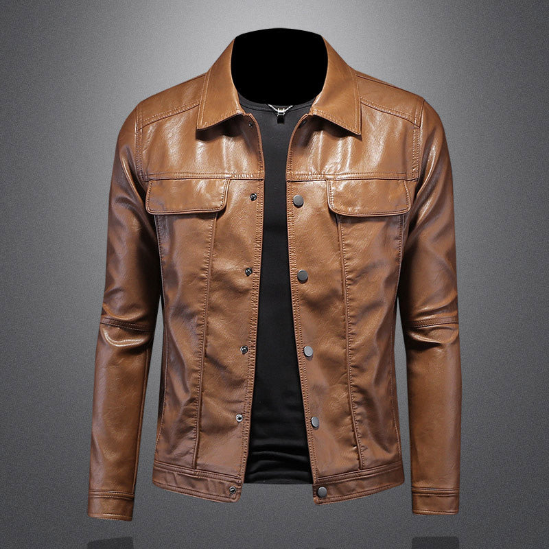 Giacca Biker Uomo Zip Slim Casual - Vesarelli