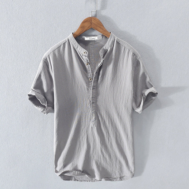 Camicia Popover Uomo Manica Corta Classica