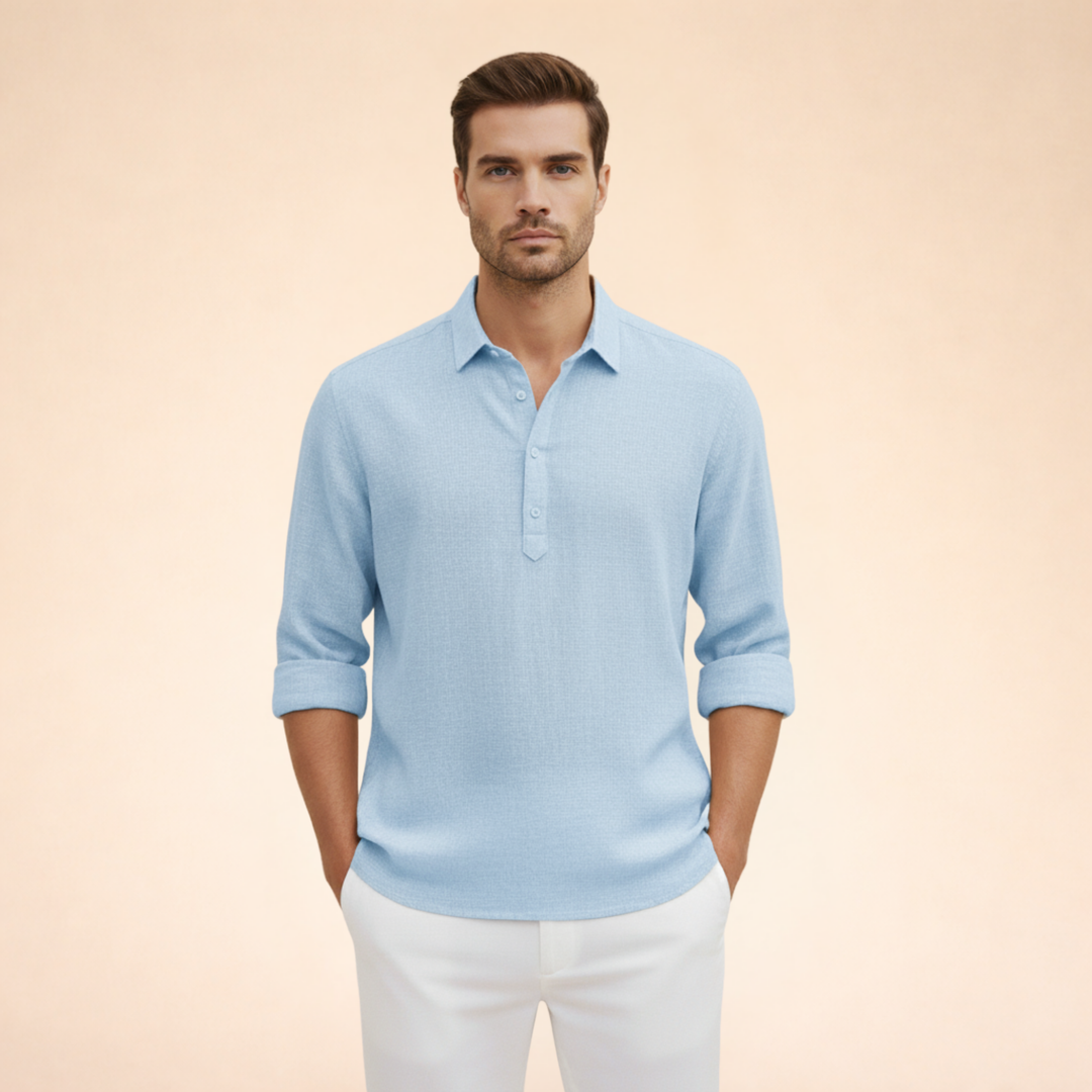 Polo Uomo Leggera Maniche Lunghe - Vesarelli