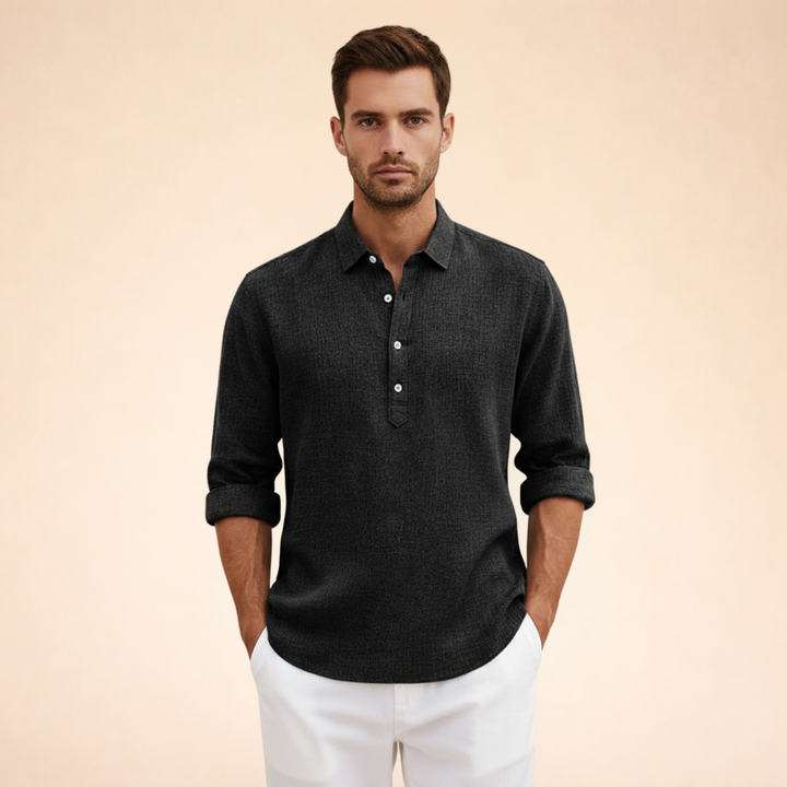 Dario | Polo Uomo Manica Lunga – Traspirante, Leggera & Elegante 2