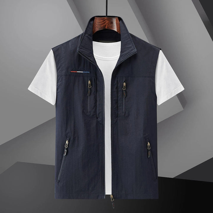 Gilet Uomo Multitasche Tessuto Leggero Estivo per Attività Outdoor - Vesarelli