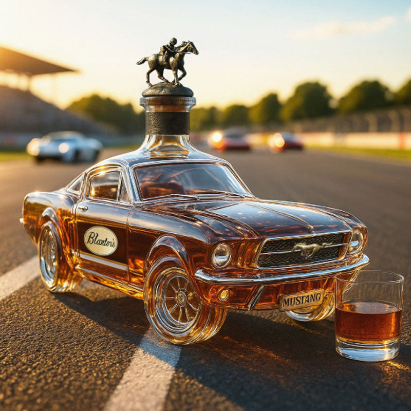 Decanter Whisky in Vetro Forma Auto Mustang Design Bar - Vesarelli