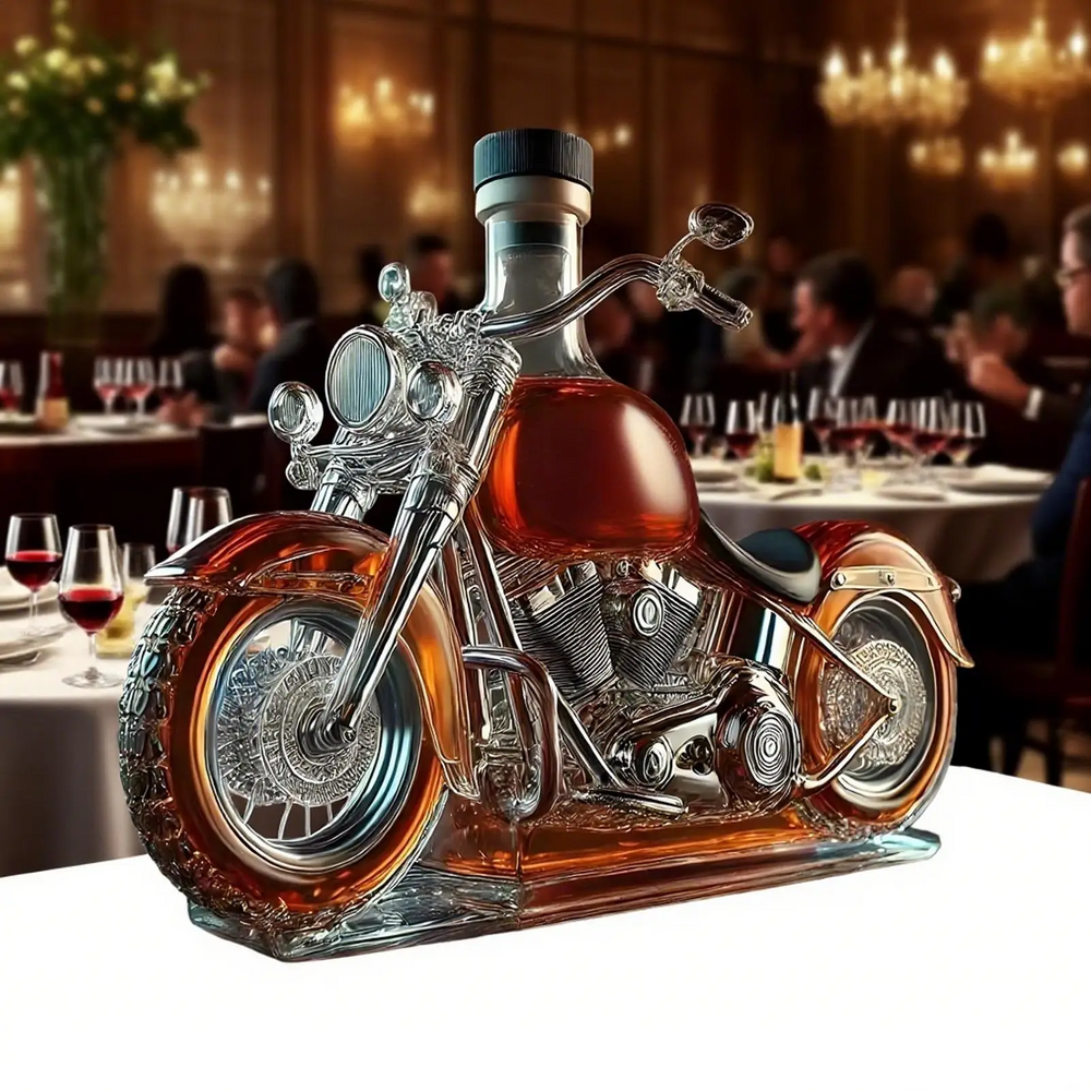 Decanter per whisky a forma di motocicletta Harley per bar di casa 1