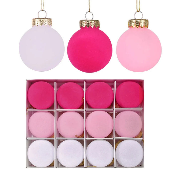 Decorazioni in velluto | Palline di Natale floccate per decorazioni eleganti 3