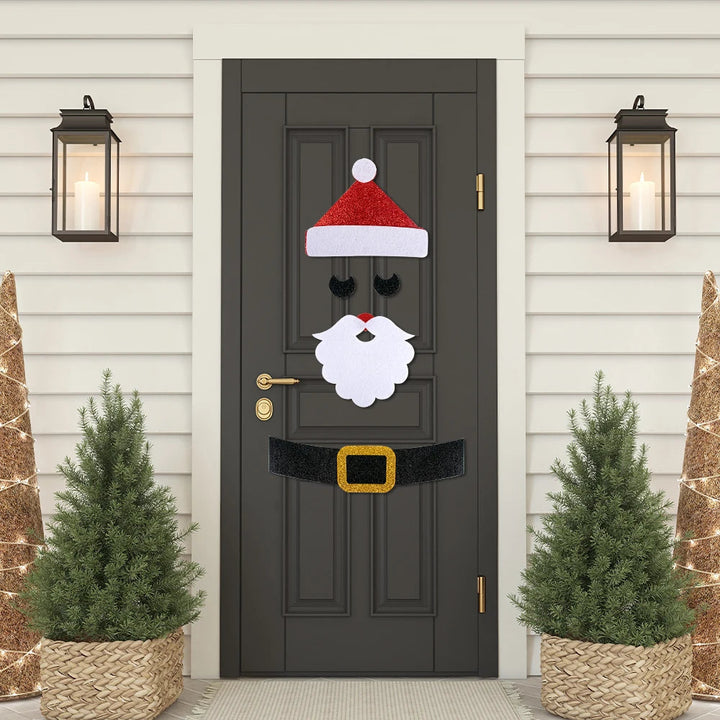 Decorazioni per feste | Set di adesivi natalizi con cartoni animati invernali per pareti e regali 4