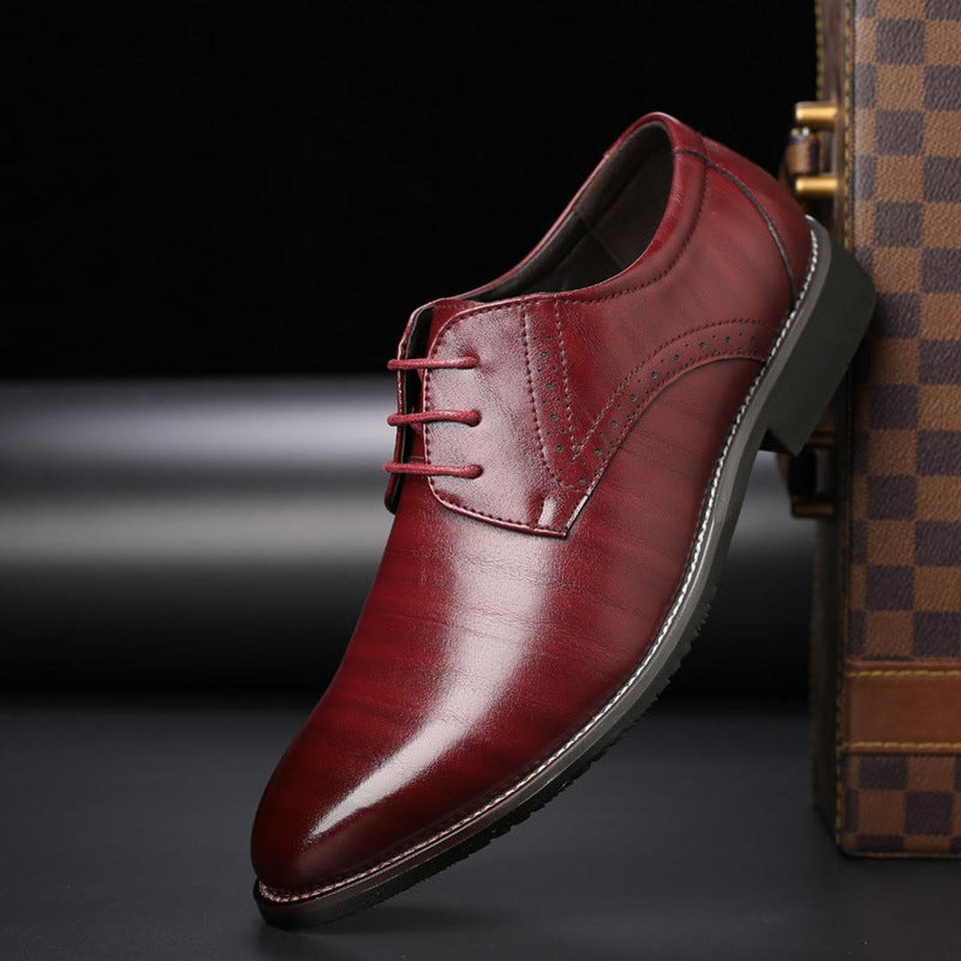 Derek | Scarpa da Uomo in Pelle Derby Brogue Stringata Punta 4