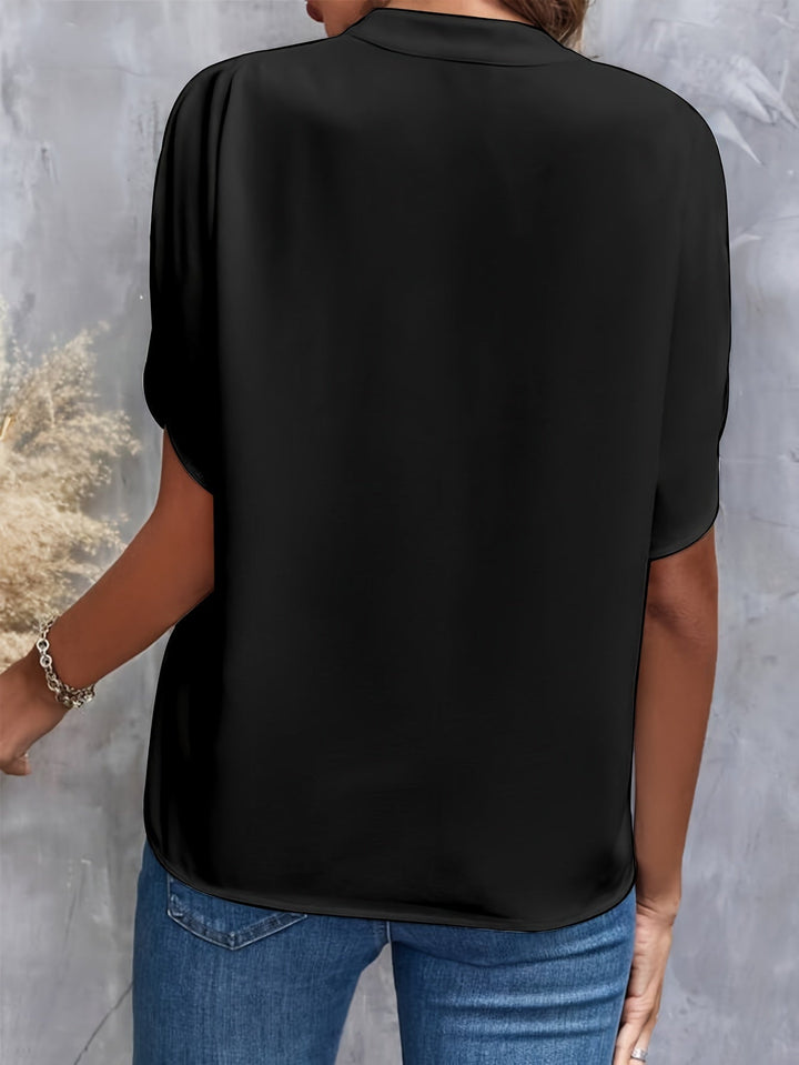 Camicetta Donna Elegante Maniche Corte Slim Fit
