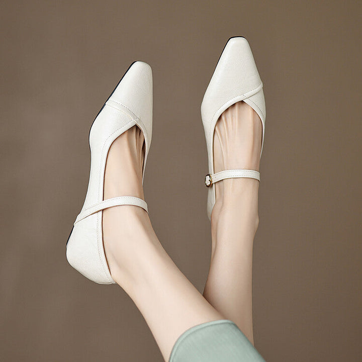 Ballerine Donna Punta Tonda con Cinturino Classiche