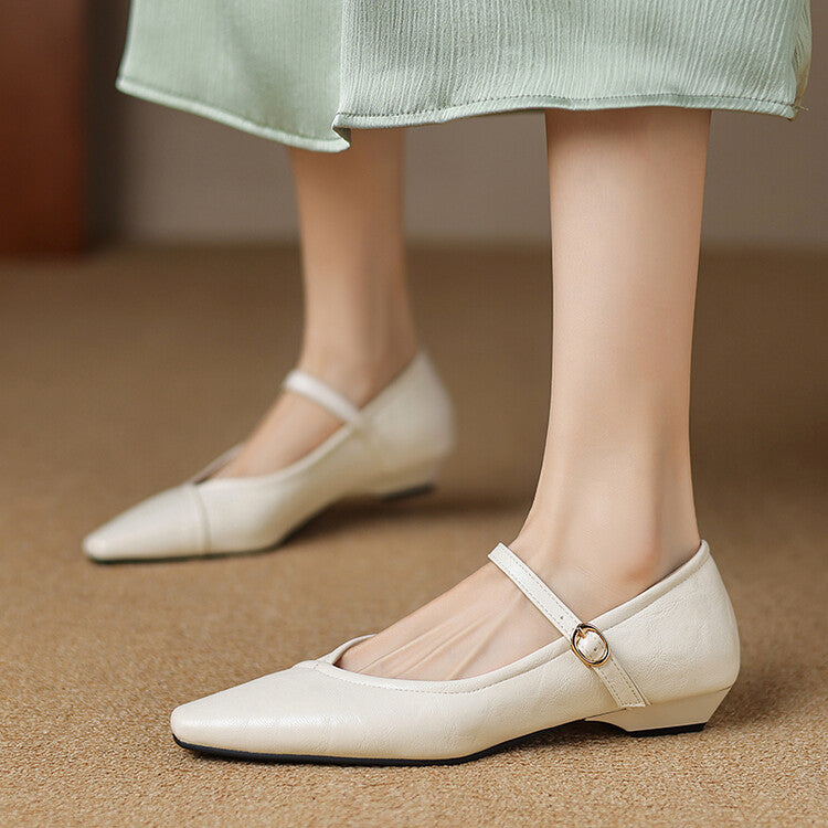 Ballerine Donna Punta Tonda con Cinturino Classiche