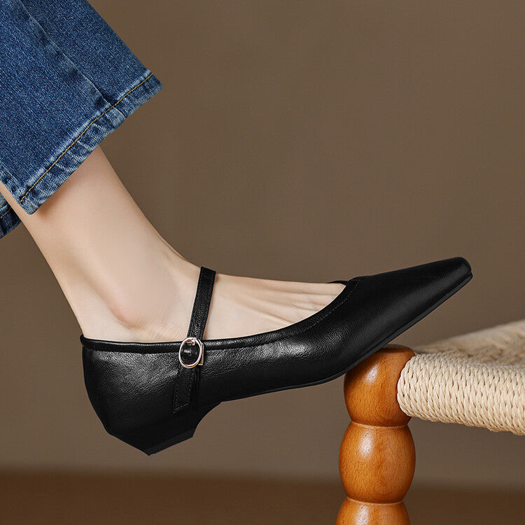 Ballerine Donna Punta Tonda con Cinturino Classiche