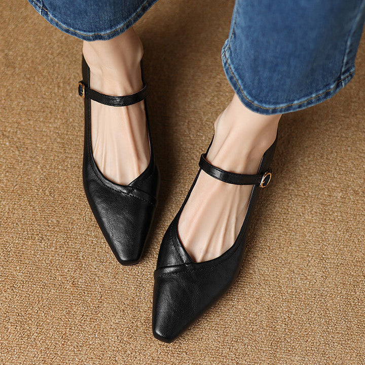 Ballerine Donna Punta Tonda con Cinturino Classiche