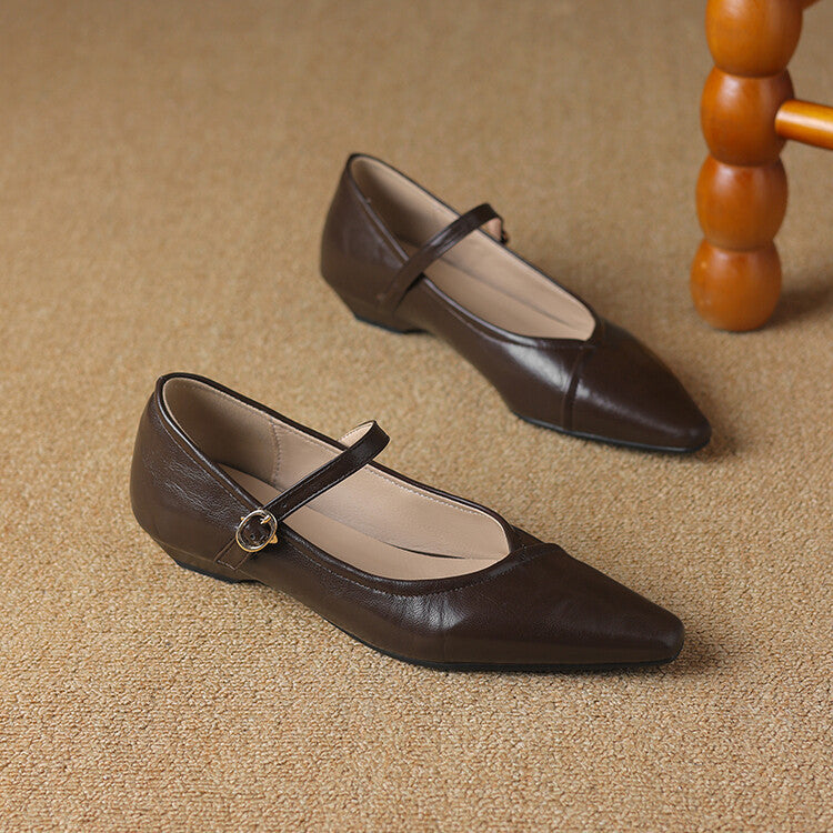 Ballerine Donna Punta Tonda con Cinturino Classiche