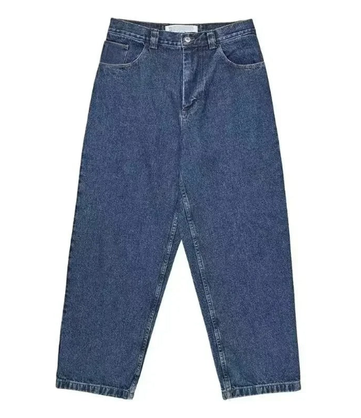 Jeans Uomo Streetwear Cotone Vestibilità Oversize Ampia