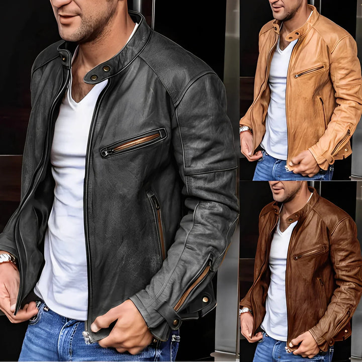 Giacca Uomo con Zip Stile Urbano Slim Fit