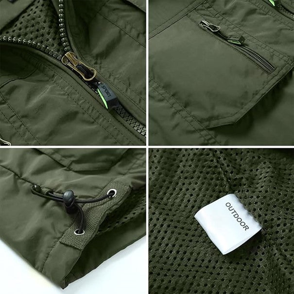 Gilet Uomo Trekking in Pile Senza Maniche con Tasche