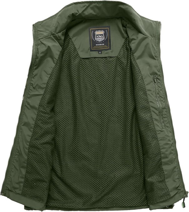 Gilet Uomo Trekking in Pile Senza Maniche con Tasche