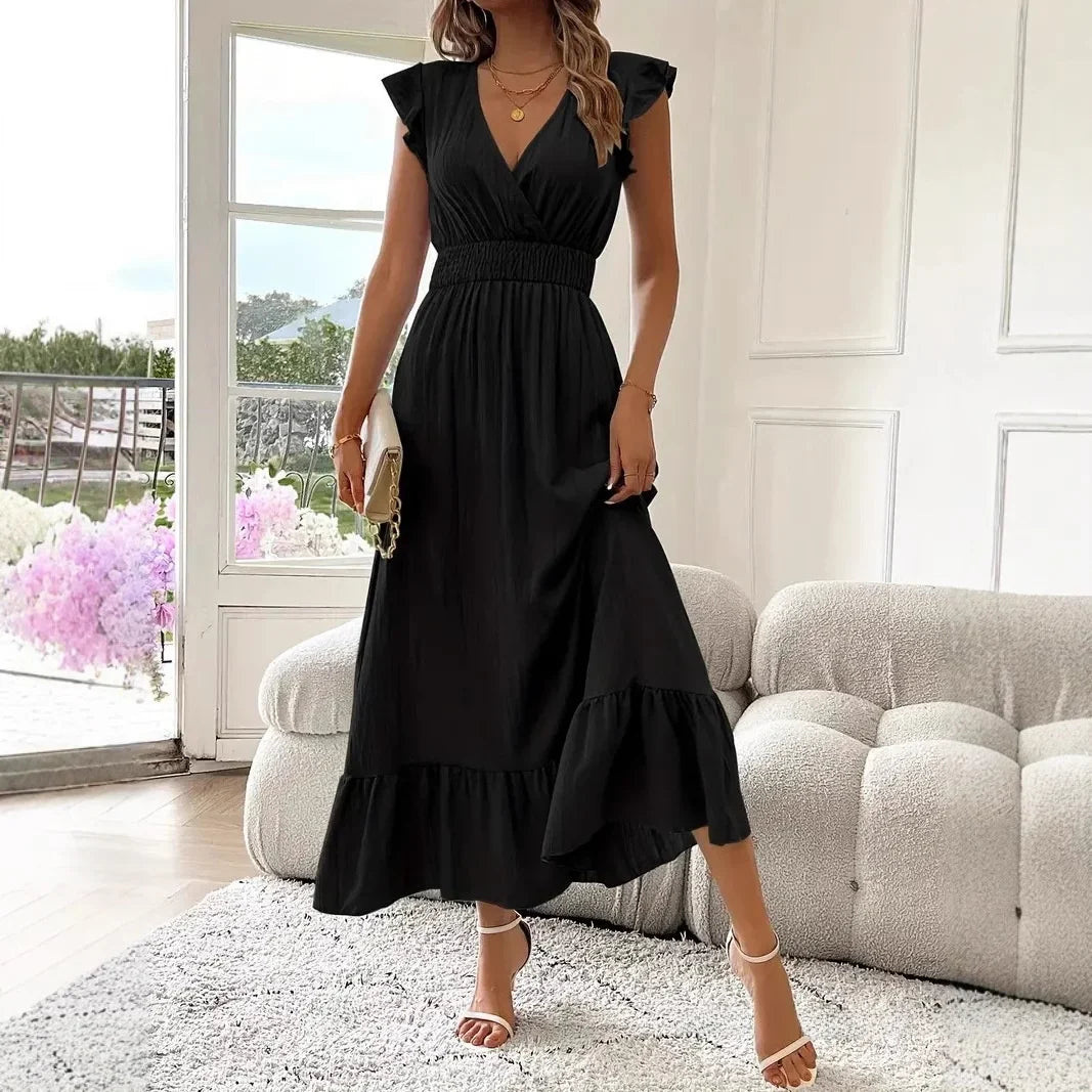 Diana | Elegante Abito da Donna Maxi con Volant per Cerimonie e Occasioni Speciali 2