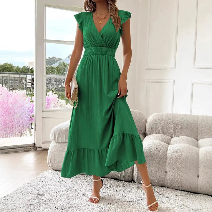 Diana | Elegante Abito da Donna Maxi con Volant per Cerimonie e Occasioni Speciali 4