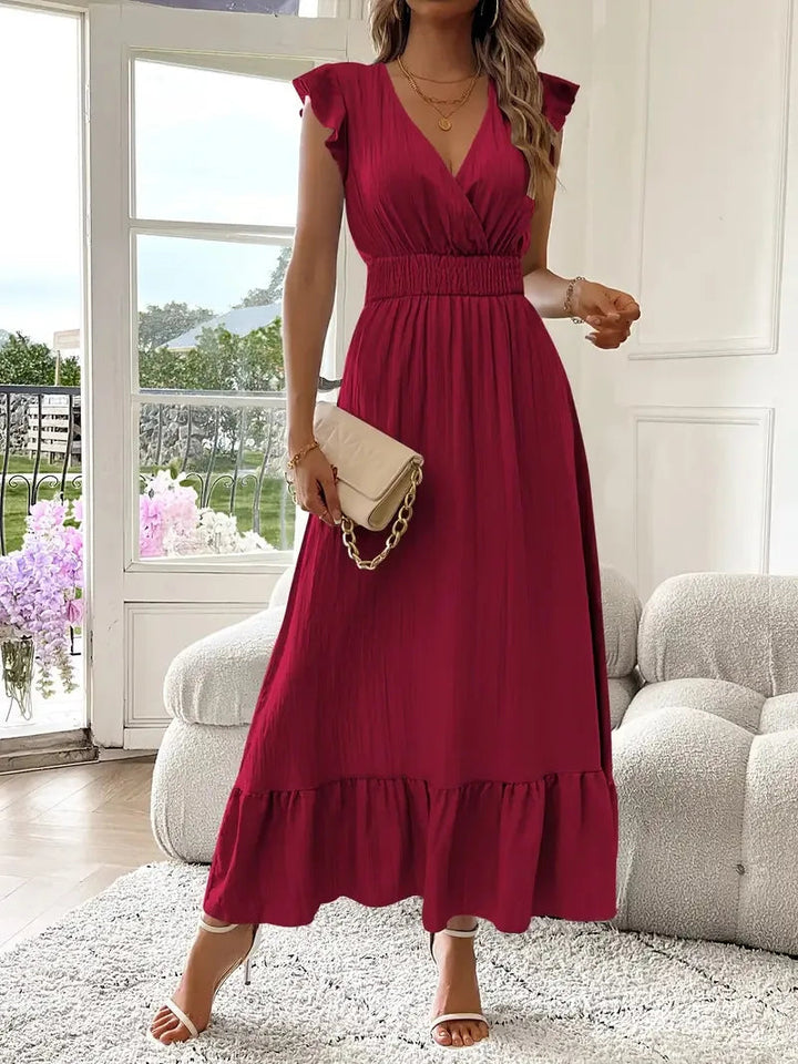 Diana | Elegante Abito da Donna Maxi con Volant per Cerimonie e Occasioni Speciali 5